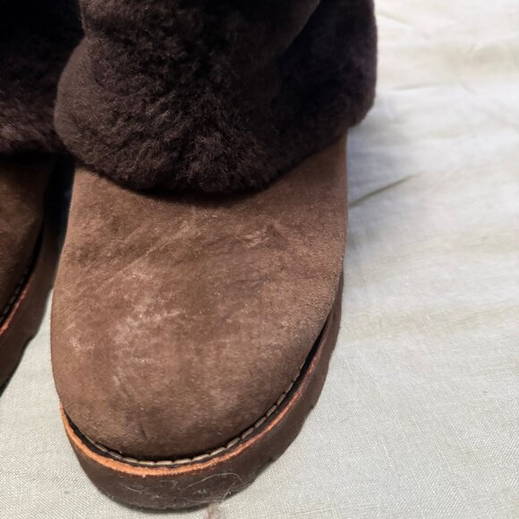 UGG folded over fur boots Size 9 - Picture 7 of 13